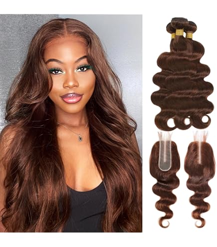 Amazon.com : ALHER Chocolate Brown 2x6 Closure Human Hair Body